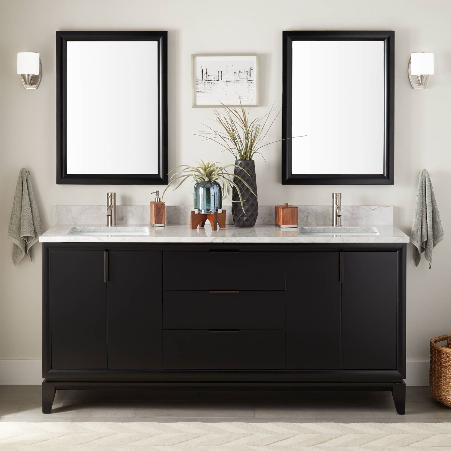 Signature Hardware Talyn 73" Double Bathroom Vanity Set | Wayfair